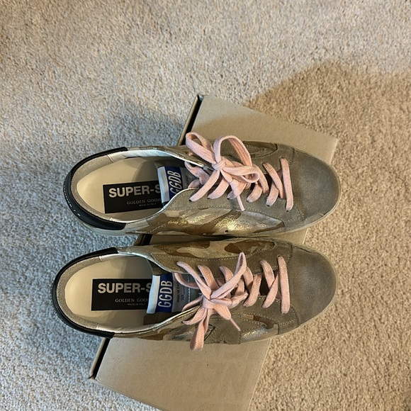  Laminated Camo Super Star Sneakers